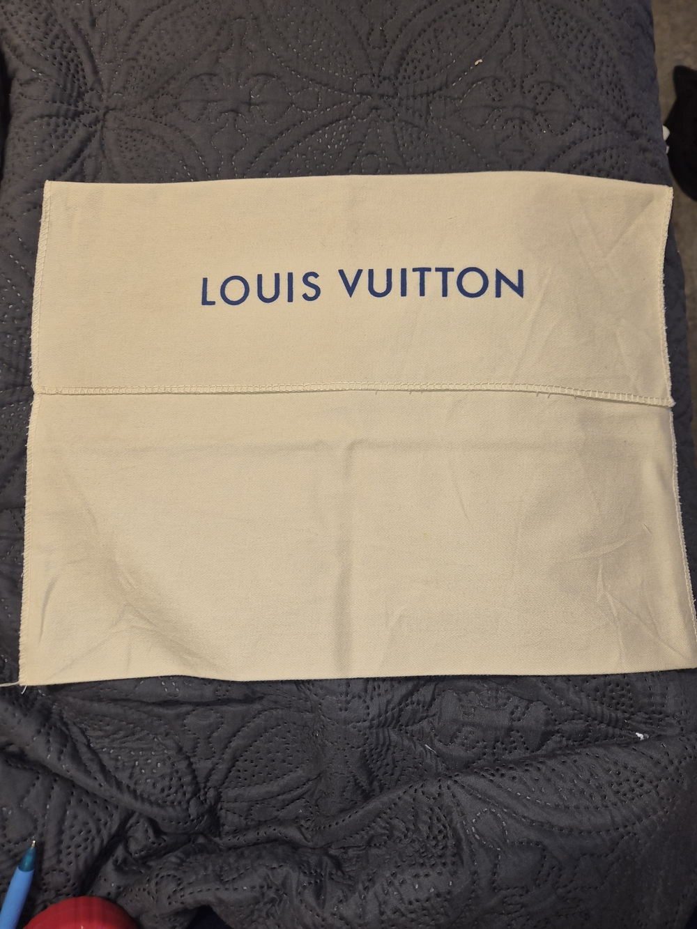 Louis Vuitton Envelope Flap Style Cotton Dust Bag 15 x 11.5